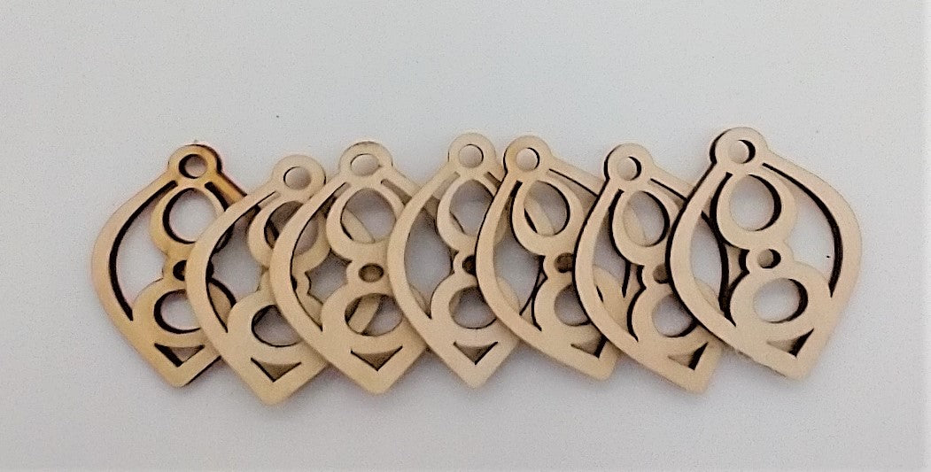 Engraved Blank Wood Earring Sets - 10 Sets - Easy DIY, Creative DIY Items