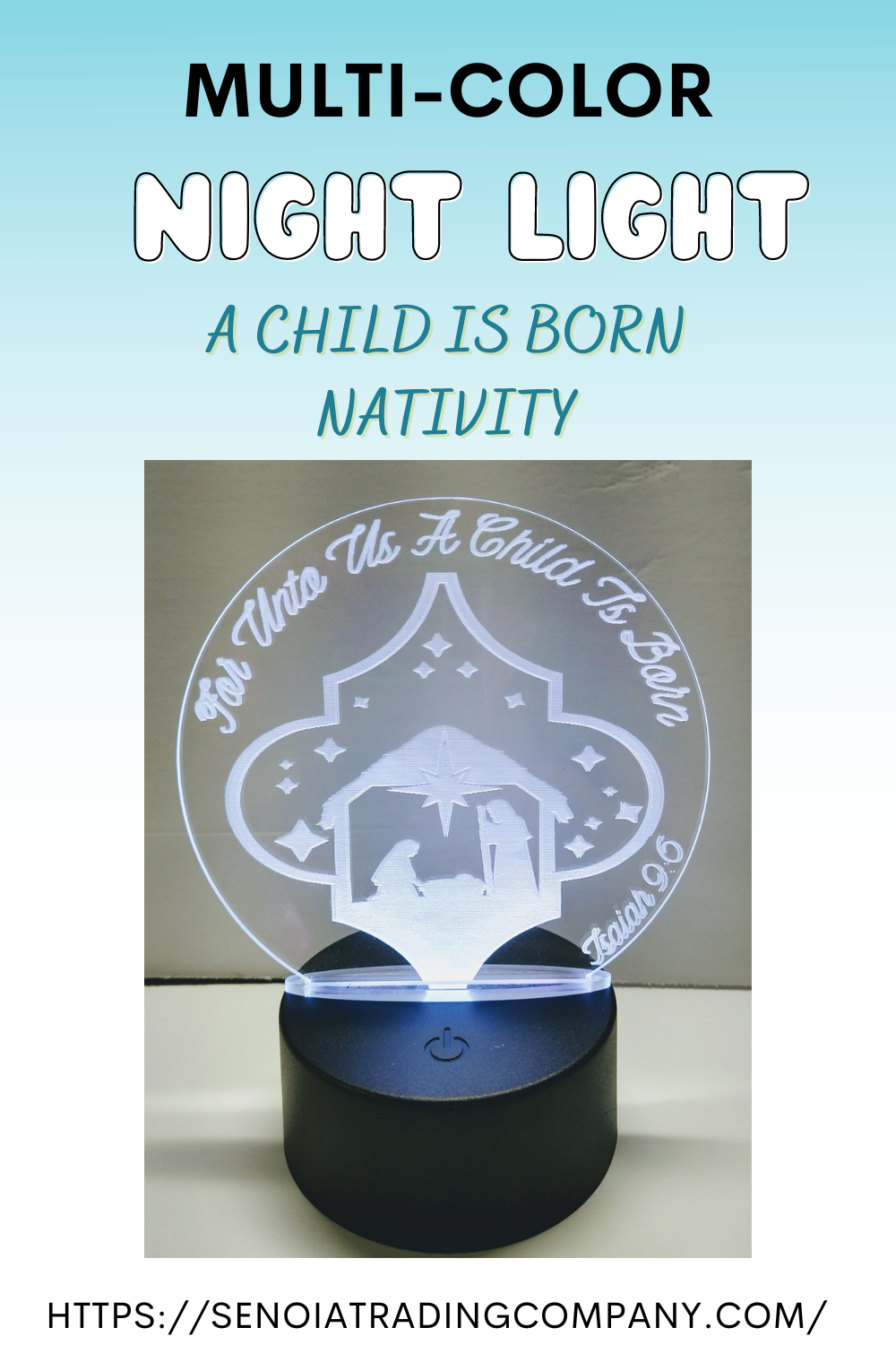 Multi-Color Acrylic Night Light ~ Easy DIY, Creative DIY Items - Nativity