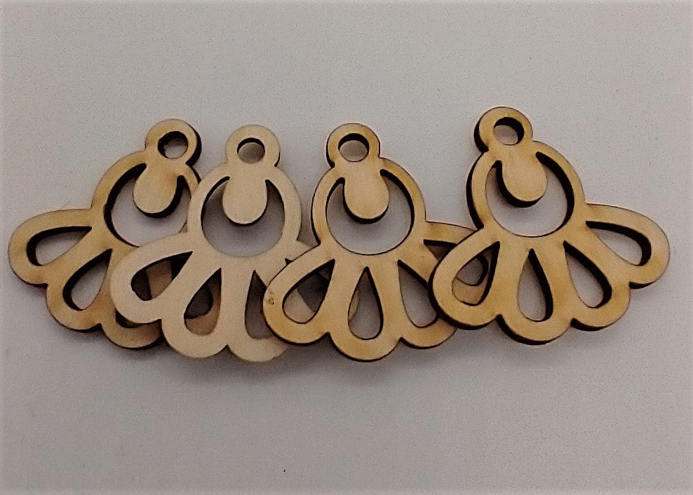 Engraved Blank Wood Earring Sets - 10 Sets - Easy DIY, Creative DIY Items 